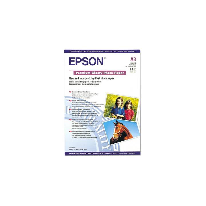 EPSON Premium Papier photo (20 feuille, A3, 255 g/m2)
