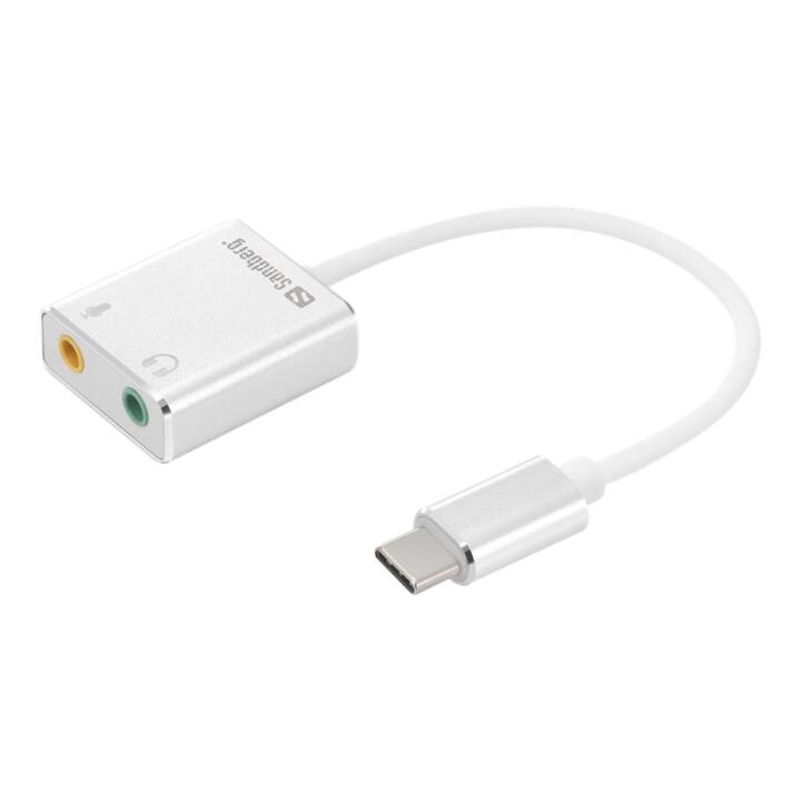 SANDBERG Cavo adattatore (USB C, Jack 3.5 mm, 0.1 m)