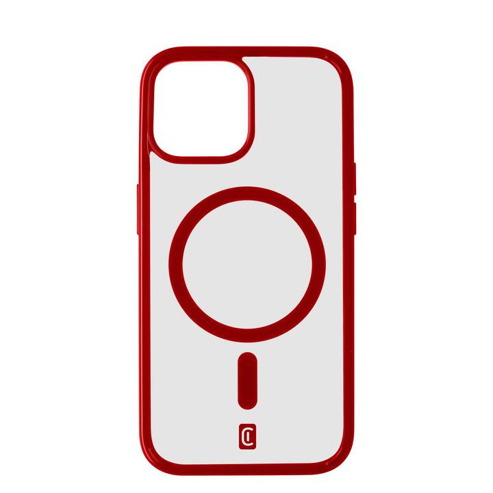 CELLULAR LINE Backcover MagSafe Pop Mag (iPhone 15, Transparent, Rot)