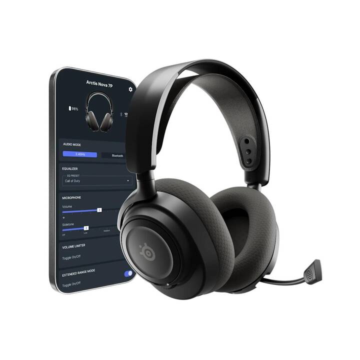 STEELSERIES Arctis Nova 7P Gen 2 (Kabel und Kabellos, Schwarz