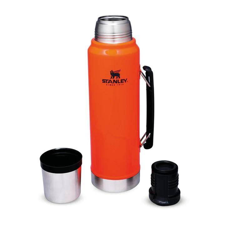 STANLEY Thermo Trinkflasche Legendary Classic (1 l, Orange, Edelstahl)