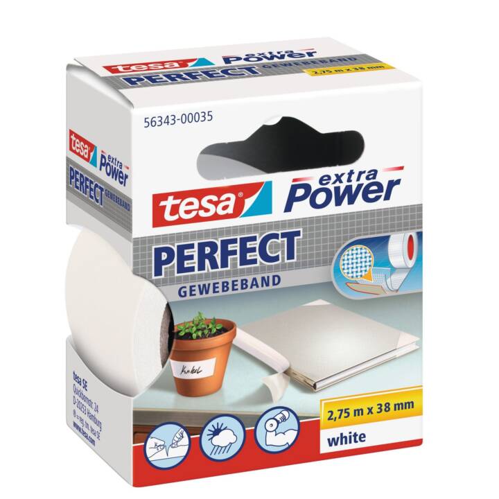 TESA Nastro di tessuto Extra Power Perfect (38 mm x 2.75 m, 1 pezzo)