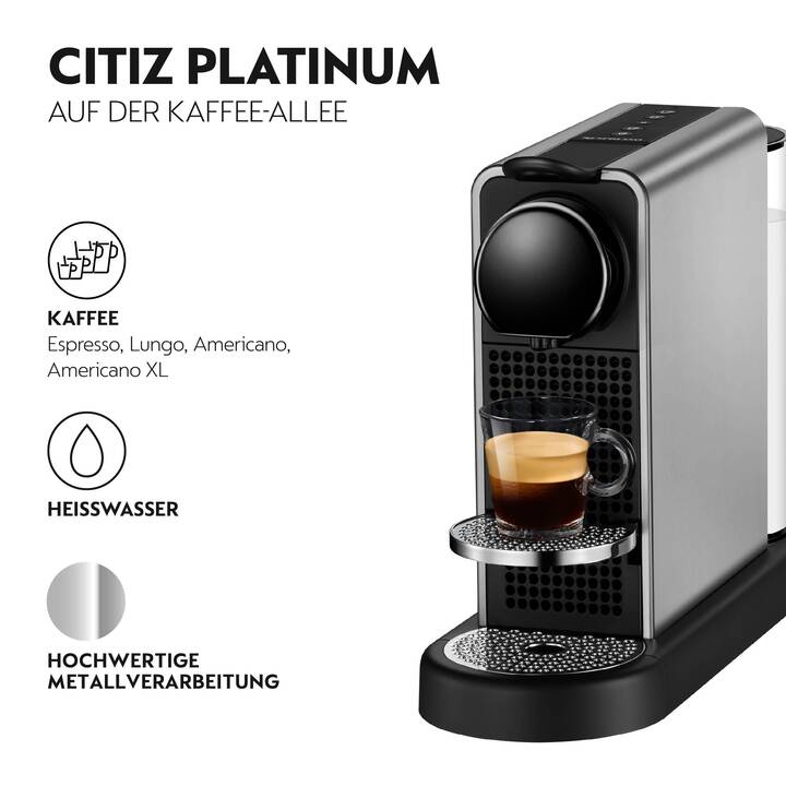 KRUPS CitiZ Platinum (Nespresso, Titane, Black)