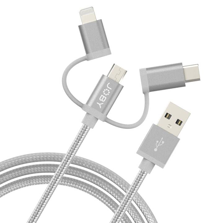 JOBY Kabel (USB Typ-A, USB 2.0, Micro USB Typ B, USB Typ-C, Lightning, 1.2 m)