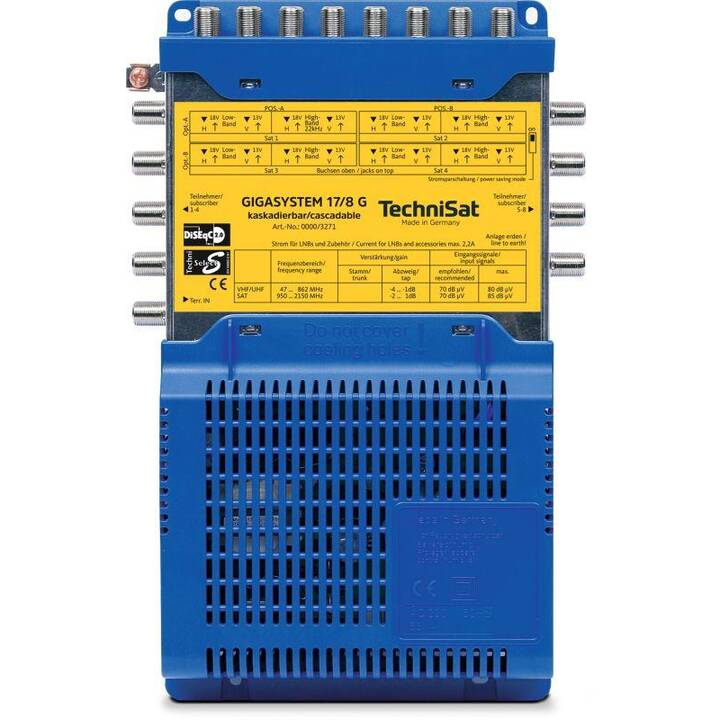 TECHNISAT GigaSystem 17/8 G Verstärker und Verteiler (Gelb, Schwarz, Blau)