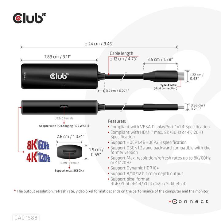 CLUB 3D Video-Adapter (USB Typ-C)