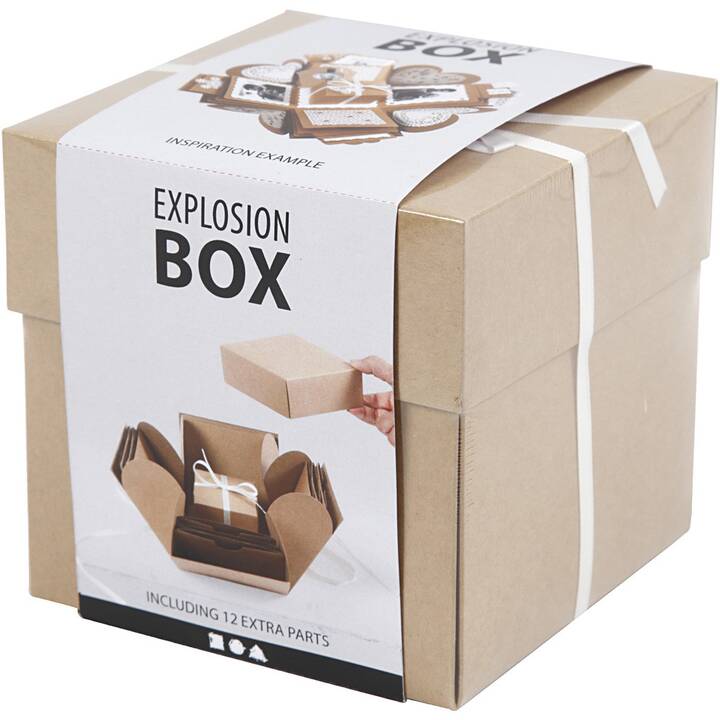 CREATIV COMPANY Geschenkbox Explosion Box Nature (Beige, Natur)