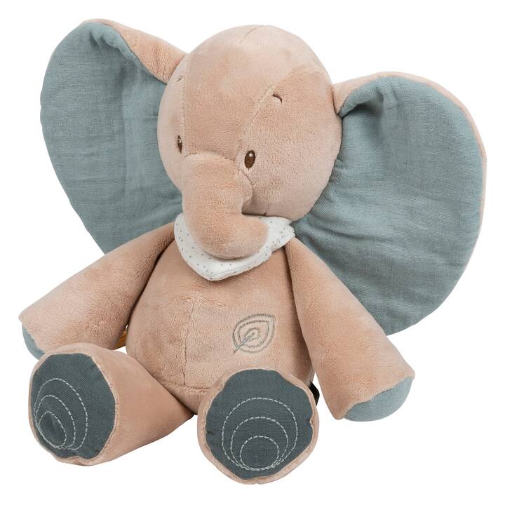 NATTOU Éléphant (30 cm, Beige, Vert)