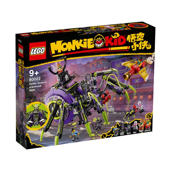 LEGO Monkie Kid Hauptquartier der Spider Queen (80022, seltenes Set)