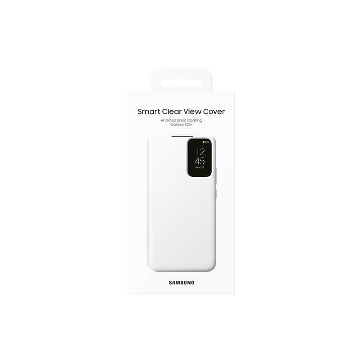 SAMSUNG Flipcover Smart Clear View Cover (Galaxy S22+ 5G, Blanc)