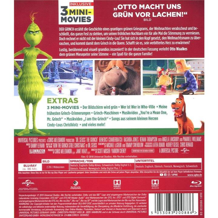 Der Grinch (Edizione natalizia, DE, DA, NO, EN, FI, SV)