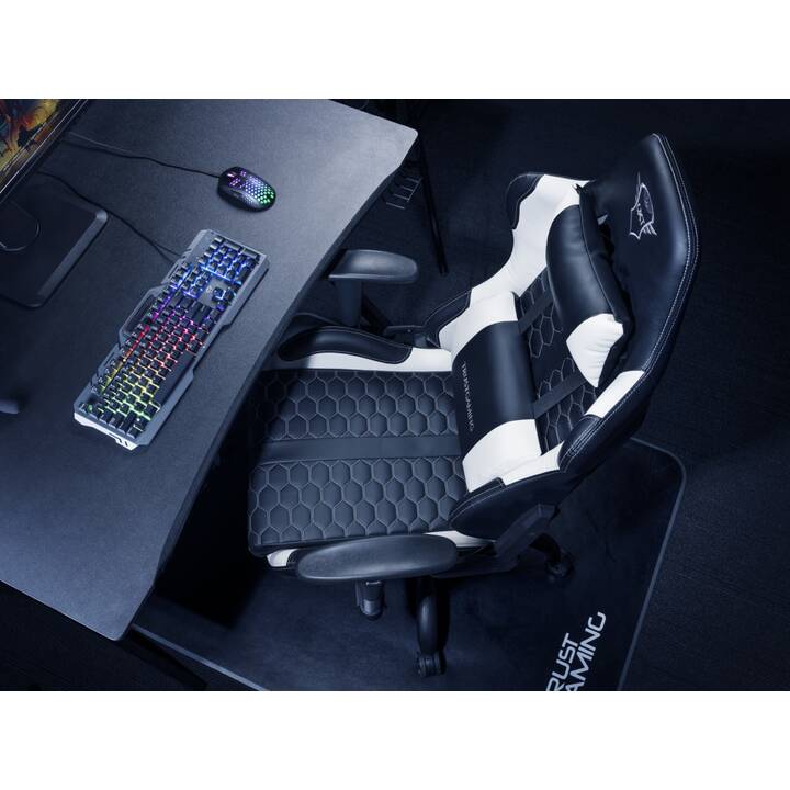 TRUST Gaming Chaise GXT708W Resto (Noir, Blanc)