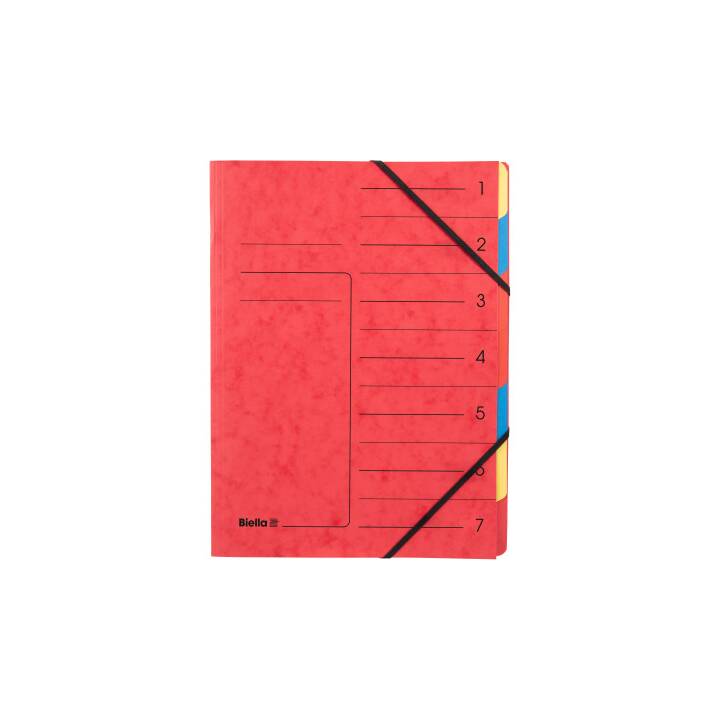 BIELLA Dossier d'index 05412320BIE (Rouge, A4, 12 pièce)