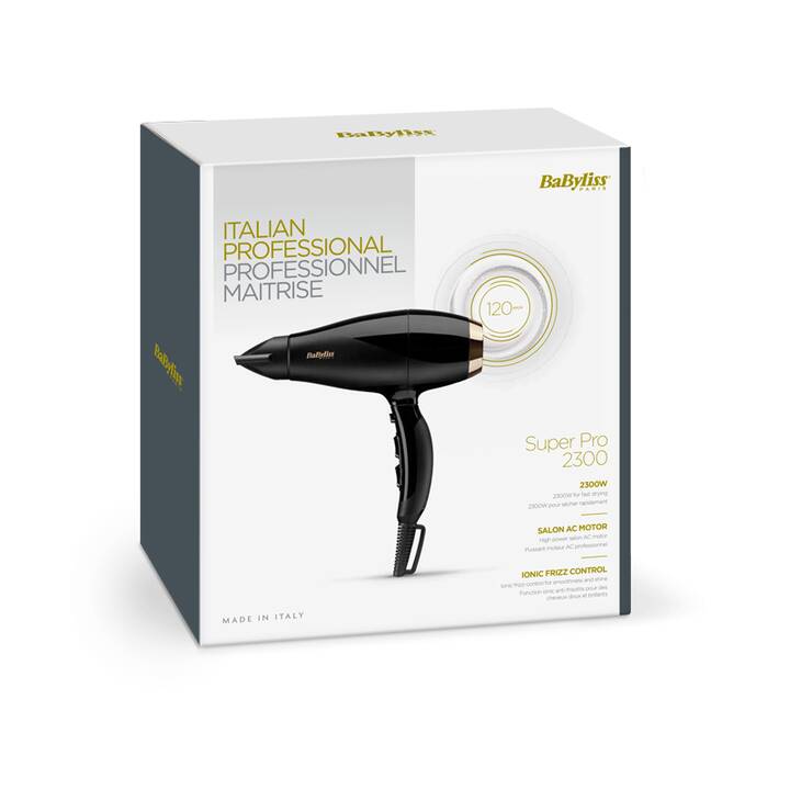 BABYLISS Super Pro 2300 (2300 W, Nero, Oro)