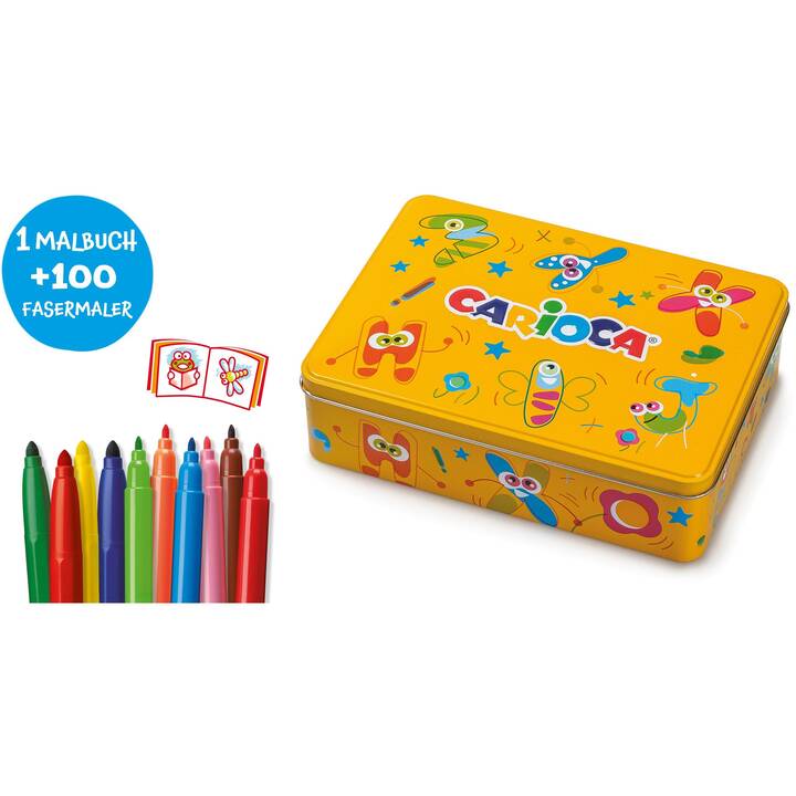 CARIOCA Crayon feutre (Multicolore, Jaune, 100 pièce)