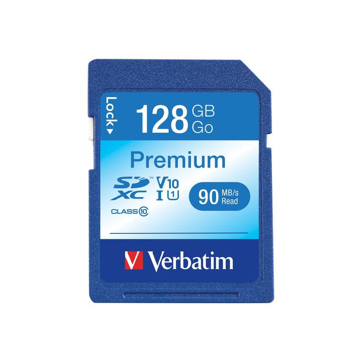 VERBATIM SDXC UHS-I Premium (Class 10, UHS-I Class 1, 128 GB, 10 MB/s)