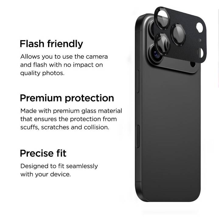 Protection Verre Trempé Pour Caméra IPhone 12 à 17 - Transparent - Neuf