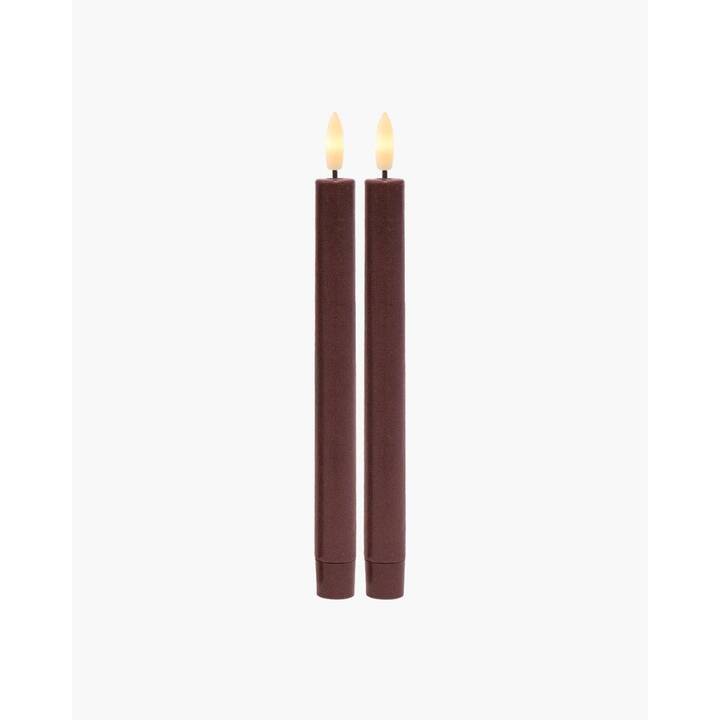 SIRIUS Sille LED-Kerze (Bordeaux, 2 Stück)
