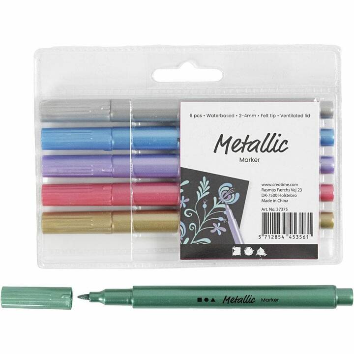 CREATIV COMPANY Crayon feutre (Multicolore, 6 pièce)