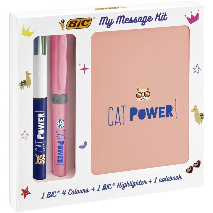 BIC Penna a sfera My Catpower Box (Pink)