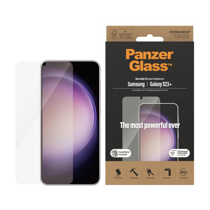 PANZERGLASS Displayschutzglas Ultra Wide Fit (Galaxy S23+, 1 Stück)