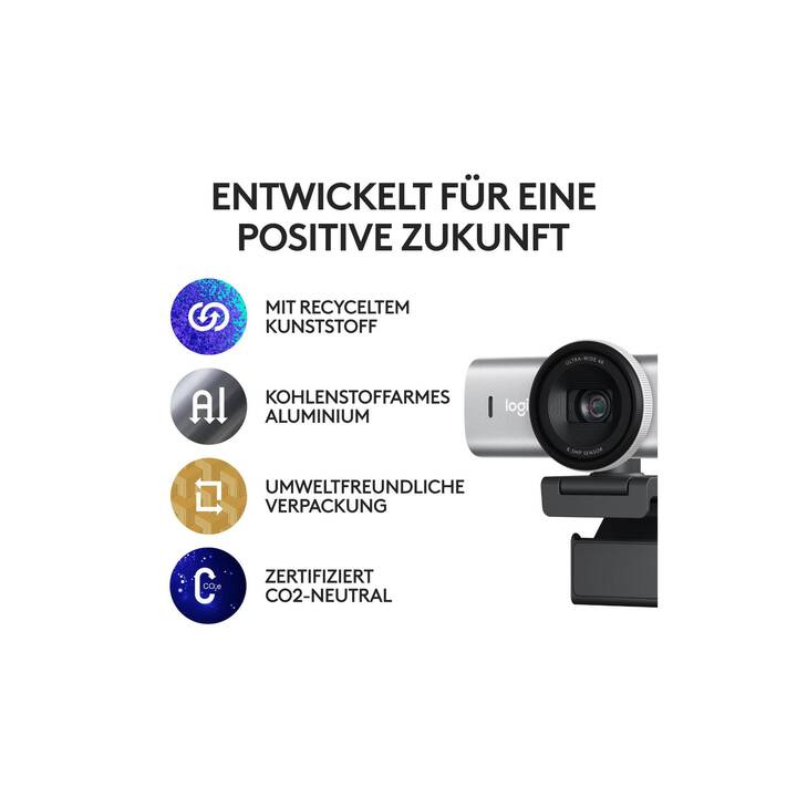 LOGITECH MX Brio 700 Webcam (3840 x 2160, Gris)