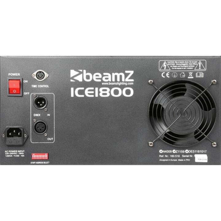 BEAMZ ICE1800 Machine à fumée (2.5 l, 1800 W, Blanc, Noir)