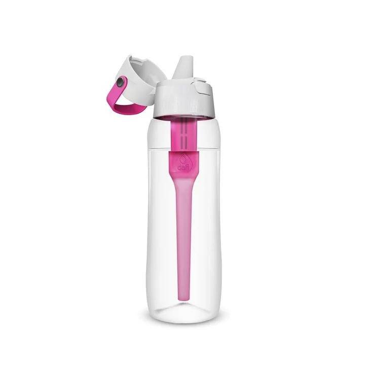 DAFI Bottiglia con filtro integrato Solid (0.7 l, Bianco, Rosa)