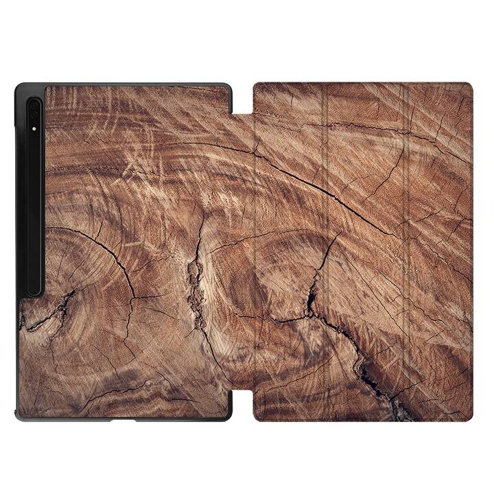 EG cover per Samsung Galaxy Tab S8 Ultra 14.6" (2022) - Marrone - Venatura del legno
