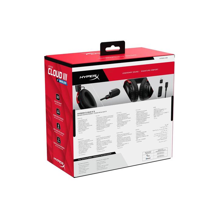 HYPERX Cloud III S (Kabellos, Schwarz, Rot) - Interdiscount