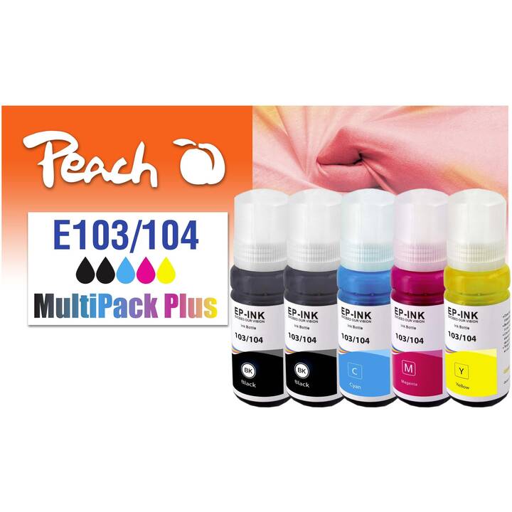 PEACH Epson CISS 103/104 (Gelb, Schwarz, Magenta, Cyan, Multipack)