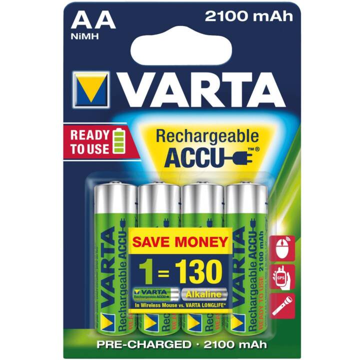 Caricabatterie tascabile VARTA + 4x AA