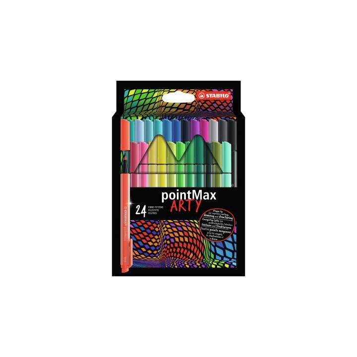 STABILO PointMax Penna a fibra (Colori assortiti, 24 pezzo)