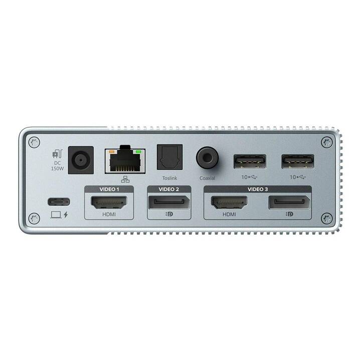 TARGUS Stations d'accueil HDG215-EU (Port écran, 2 x HDMI, 2 x USB 3.2 Gen 2 Typ-C, 3 x USB 3.2 Typ-A, RJ-45 (LAN))