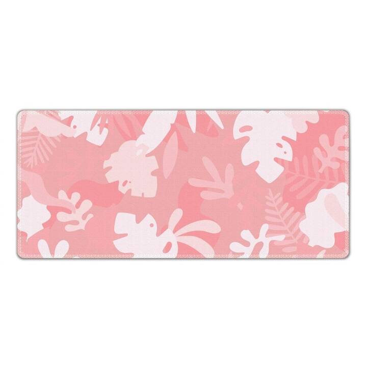 EG Tapis pour souris (Bureau à domicile, Feuilles, Rose)