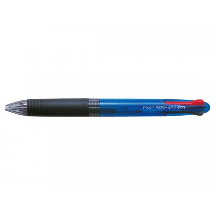 PILOT PEN Stylo à bille Feed GP4 (Bleu, Vert, Noir, Rouge)