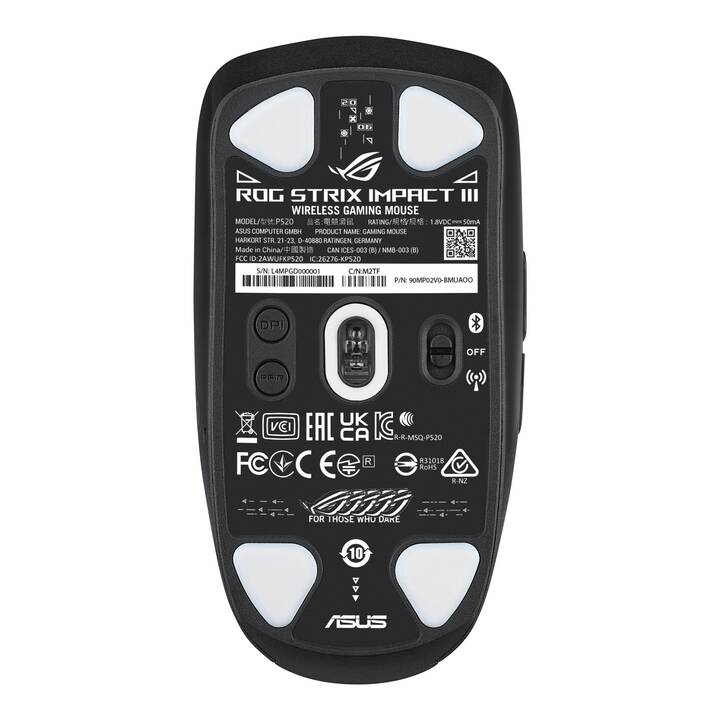 ASUS ROG Strix Impact III Mouse (Senza fili, Gaming)