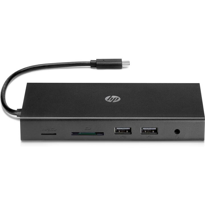 HP Travel 1C1Y5AA (10 Ports, USB Typ-C, USB Typ-A, USB 2.0, RJ-45, 3.5 mm Klinke, HDMI, VGA)