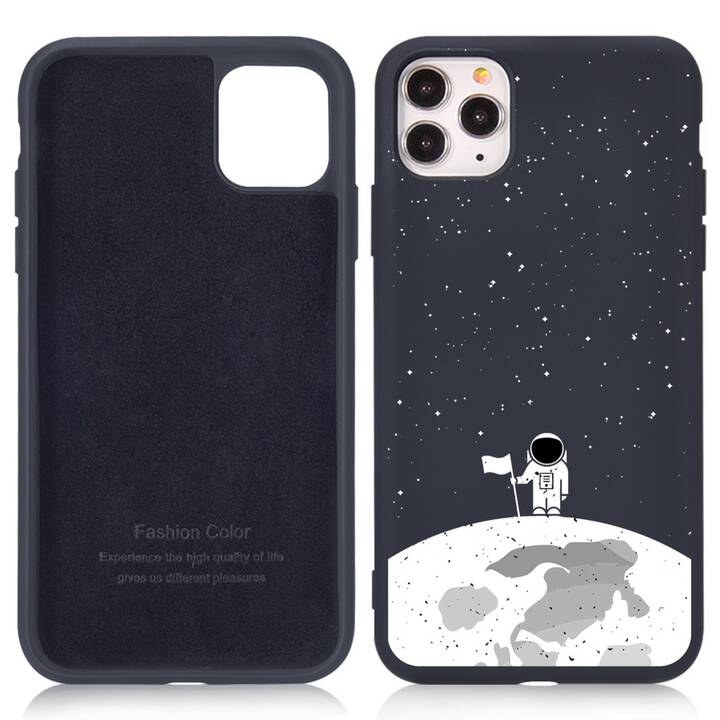 EG Coque pour iPhone 12 et 12 Pro 6.1" (2020) - noir - astronaute