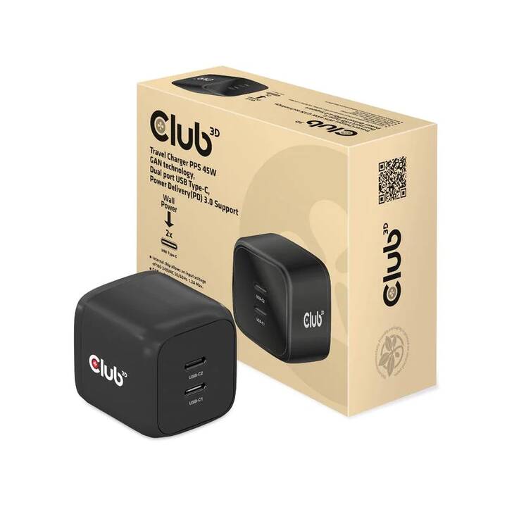 CLUB 3D Wandladegerät (45 W, USB-C)