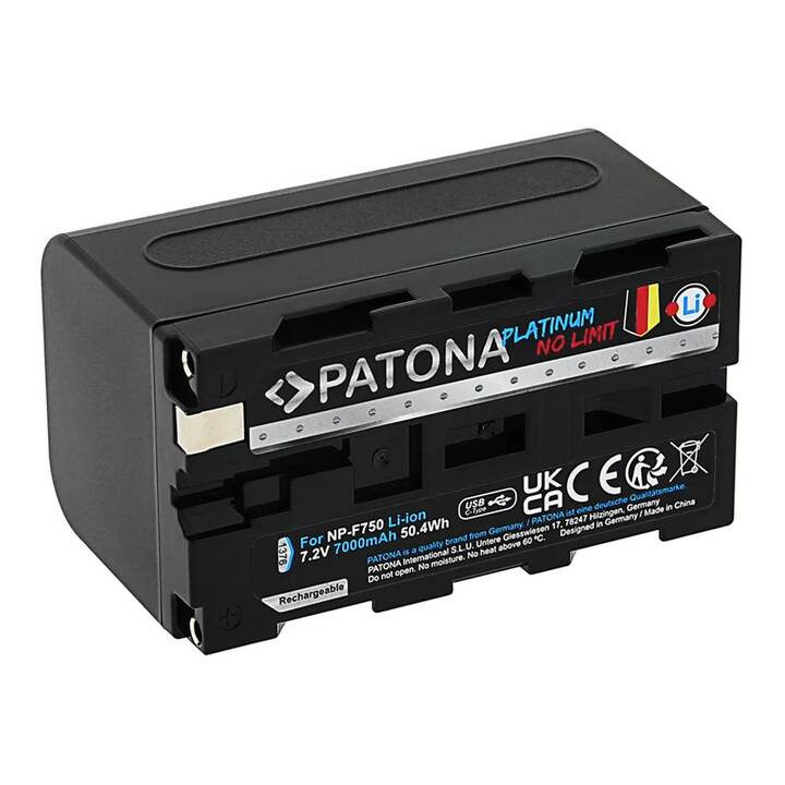 PATONA Sony Platinum Kamera-Akku (Lithium-Ionen, 7000 mAh)