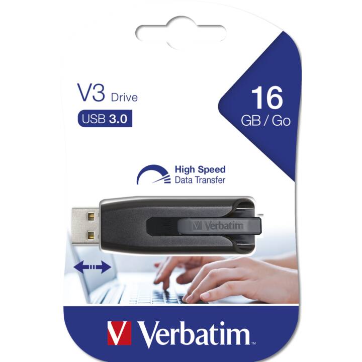 VERBATIM Store 'n' Go V3 (16 GB, USB 3.0 de type A)
