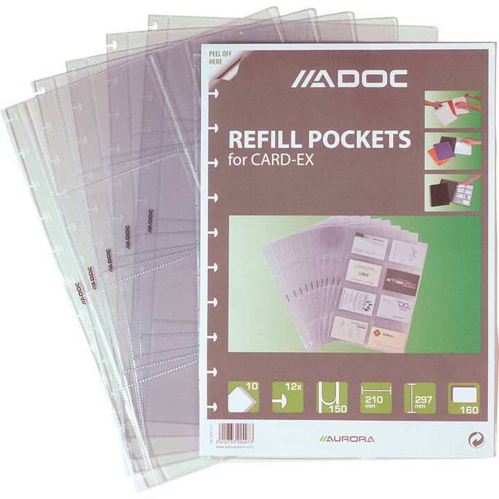 ADOC Dossiers chemises (Transparent, A4, 12 pièce)
