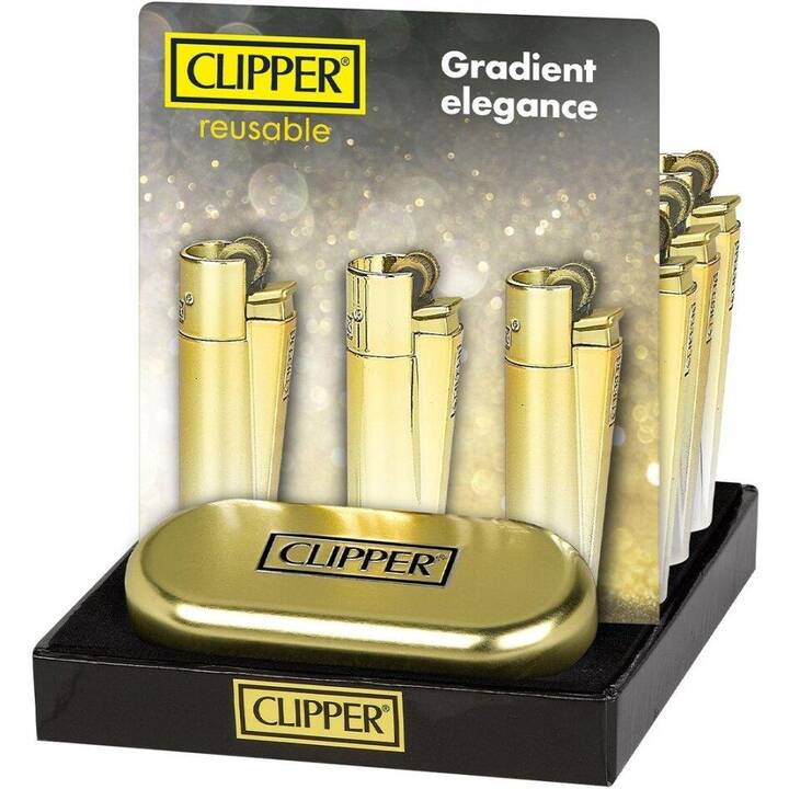 CLIPPER Gasfeuerzeug Metal Gradient Elegance (1 Stück)