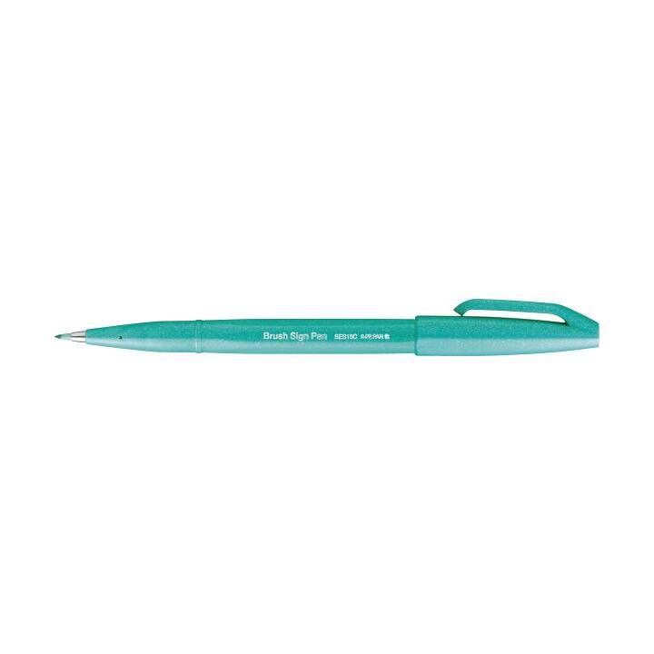 PENTEL Brush Sign Pen Crayon feutre (Vert émeraude, 1 pièce)