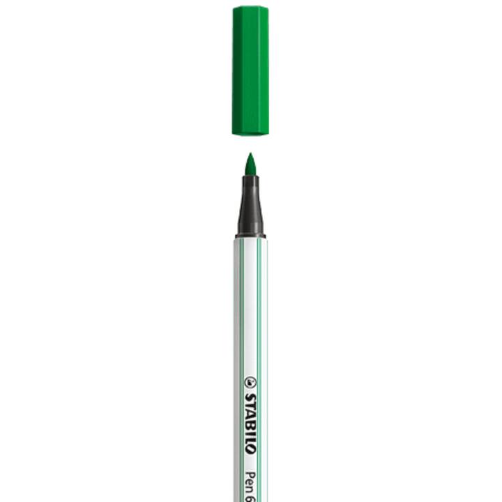 STABILO Pen 68 brush Crayon feutre (Vert, 1 pièce)