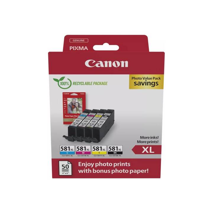 CANON CLI-581XL (Giallo, Nero, Magenta, Cyan, Multipack)