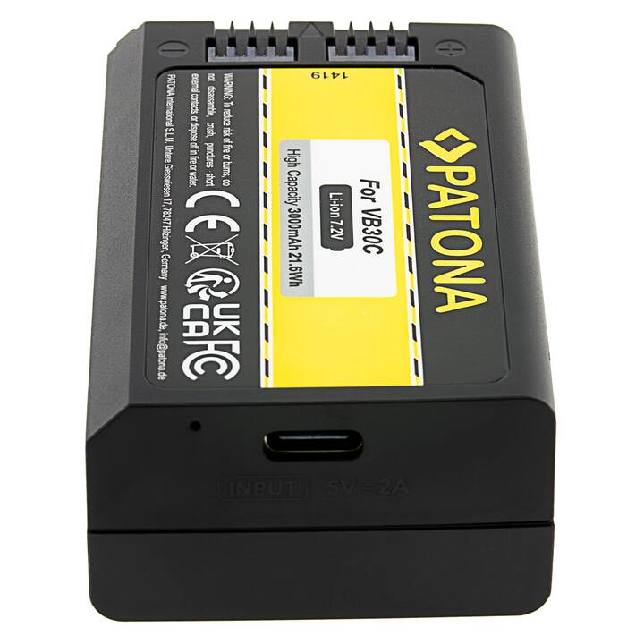 2 Batteries PATONA Compatibles Insta360 Ace / Ace Pro - 1750mAh, 3.85V - Protection Intégrée - 7