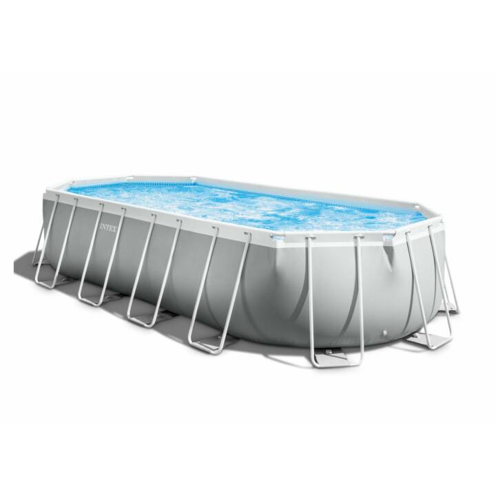 INTEX Piscina fuori terra con struttura tubolare in acciaio Prism Frame Oval Set (305 cm x 610 cm x 122 cm)