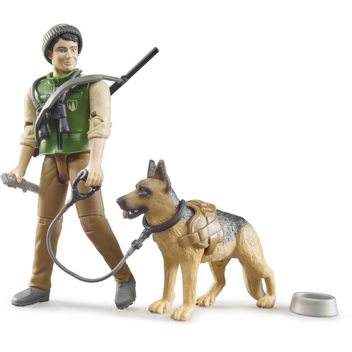 Bruder 60006 – Figurine Agriculteur 1:16, Teint Clair, Pantalon Bleu, Articulée, Pour Jouer Avec Les Véhicules Bruder